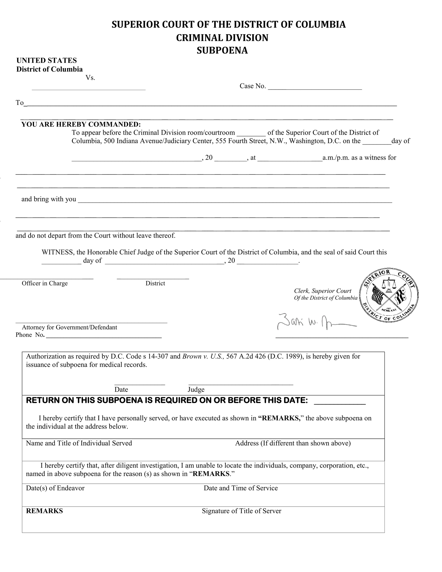 Subpoena (Criminal) thumbnail