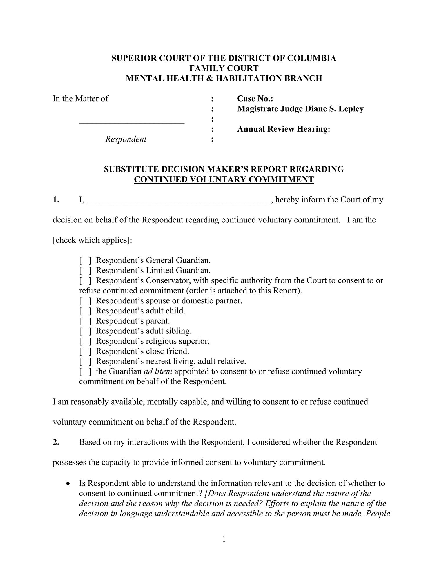 substitute decision maker's report thumbnail