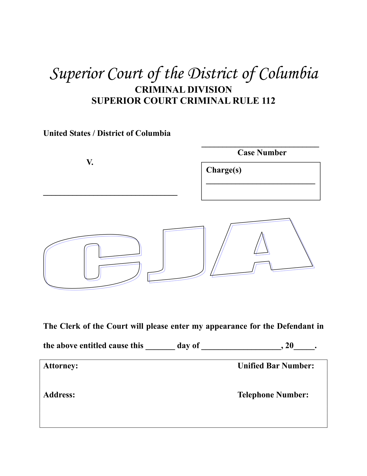 CJA Praecipe thumbnail