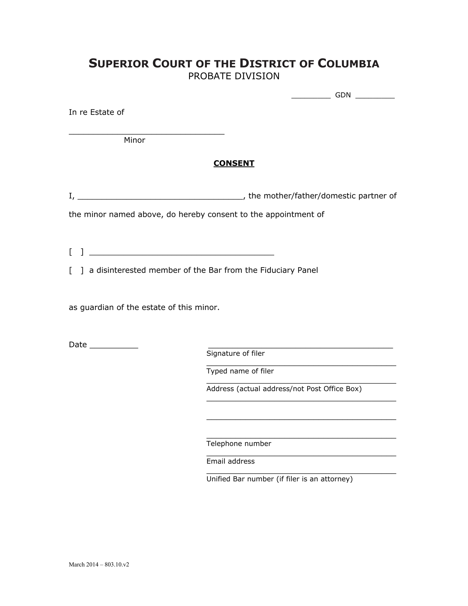 Case Initiation (GDN) - Consent (from parents/domestic partners if alive and not petitioners) thumbnail