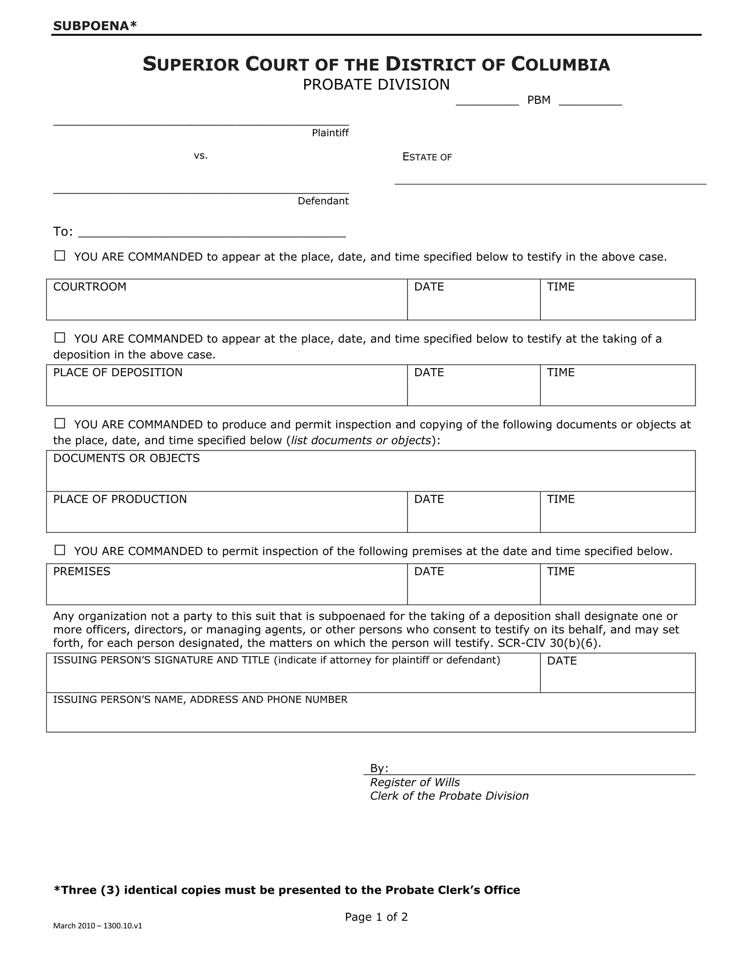General Forms (GDN) - Foreign Subpoena thumbnail