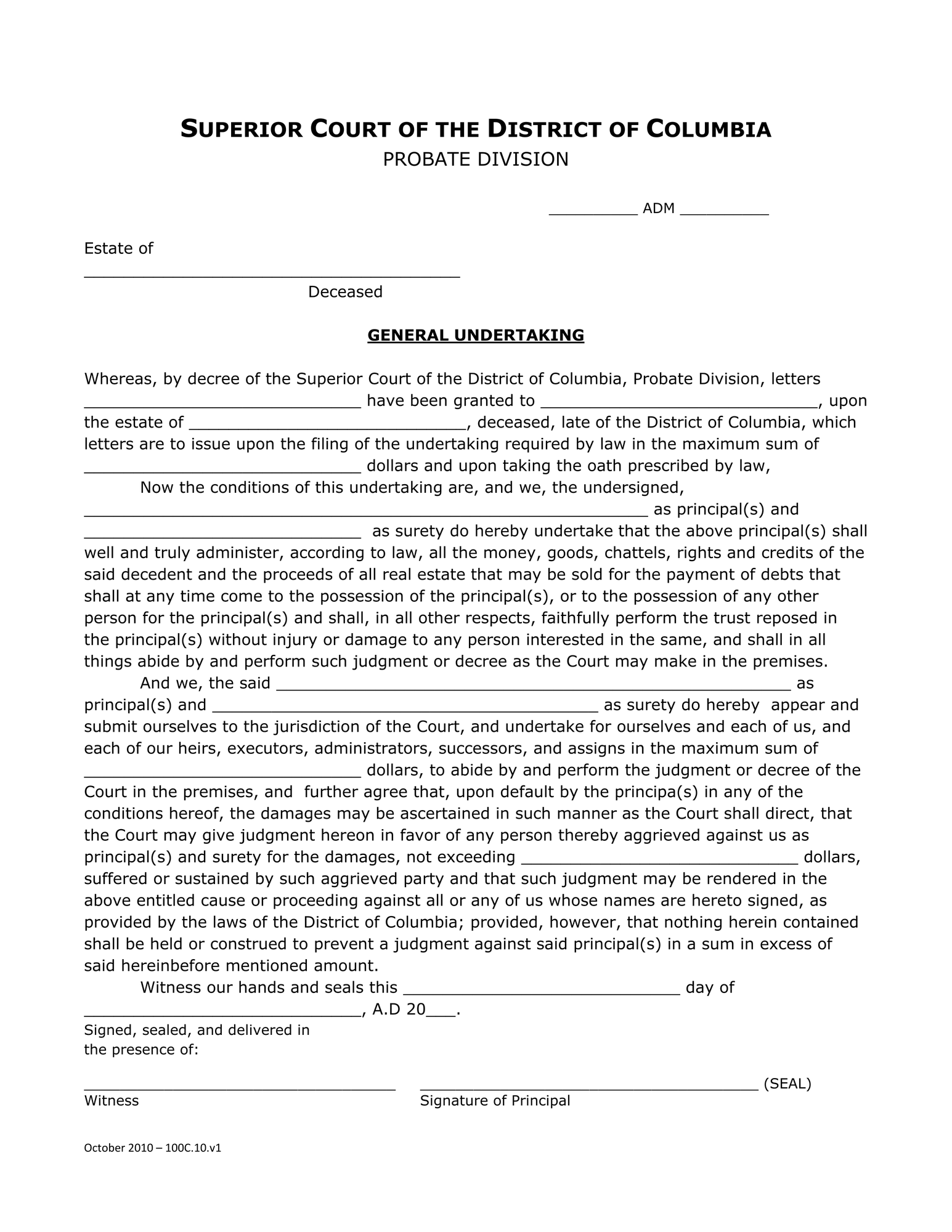 General Undertaking thumbnail