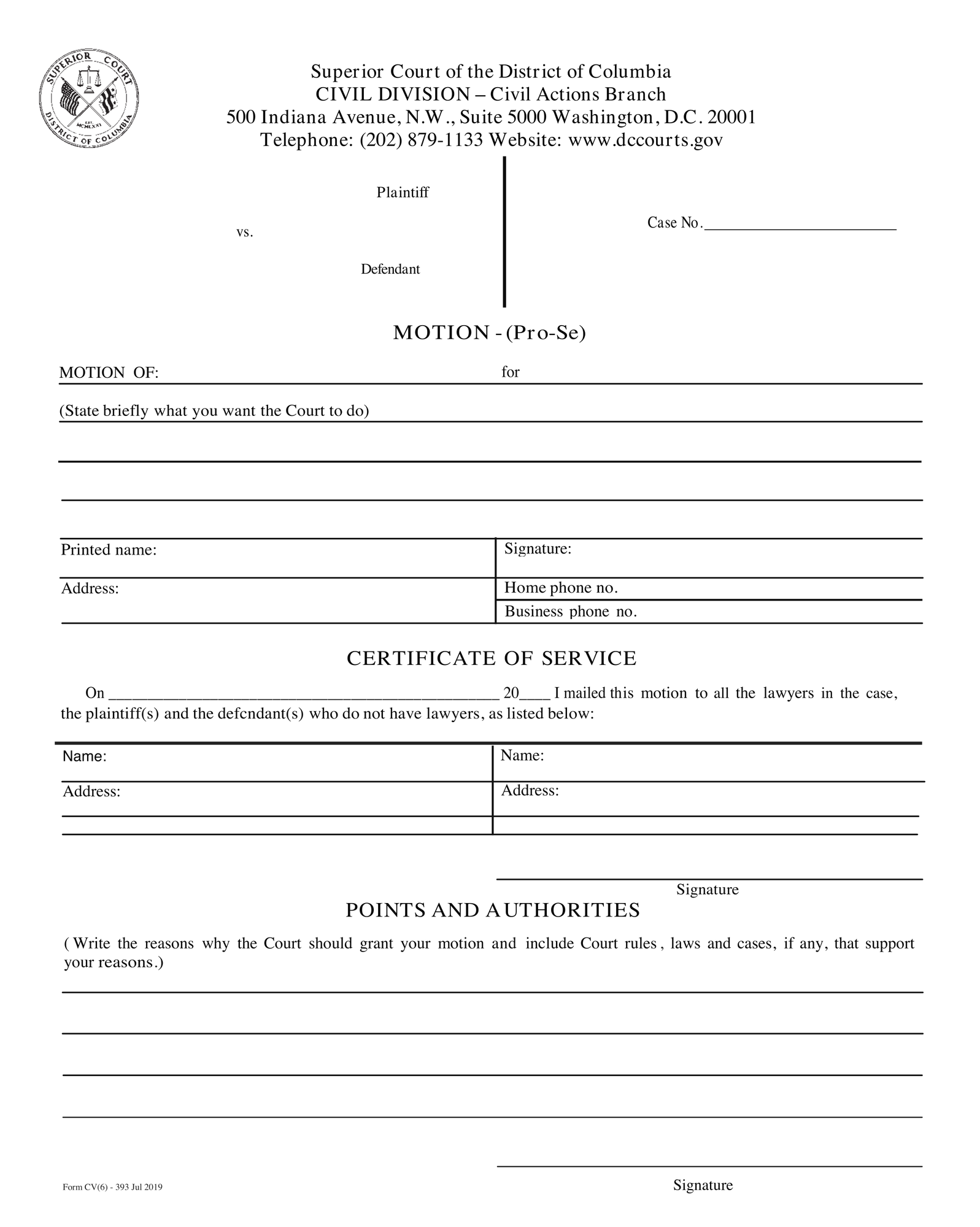 MOTION (PRO SE) thumbnail