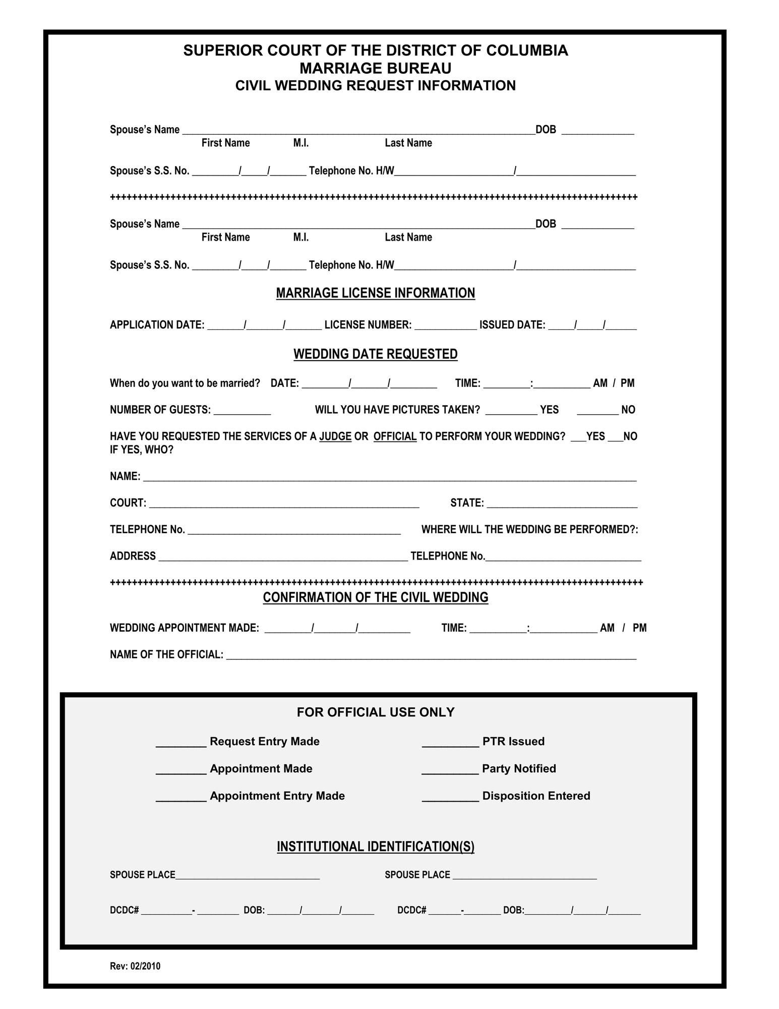 Civil Wedding Request Information thumbnail