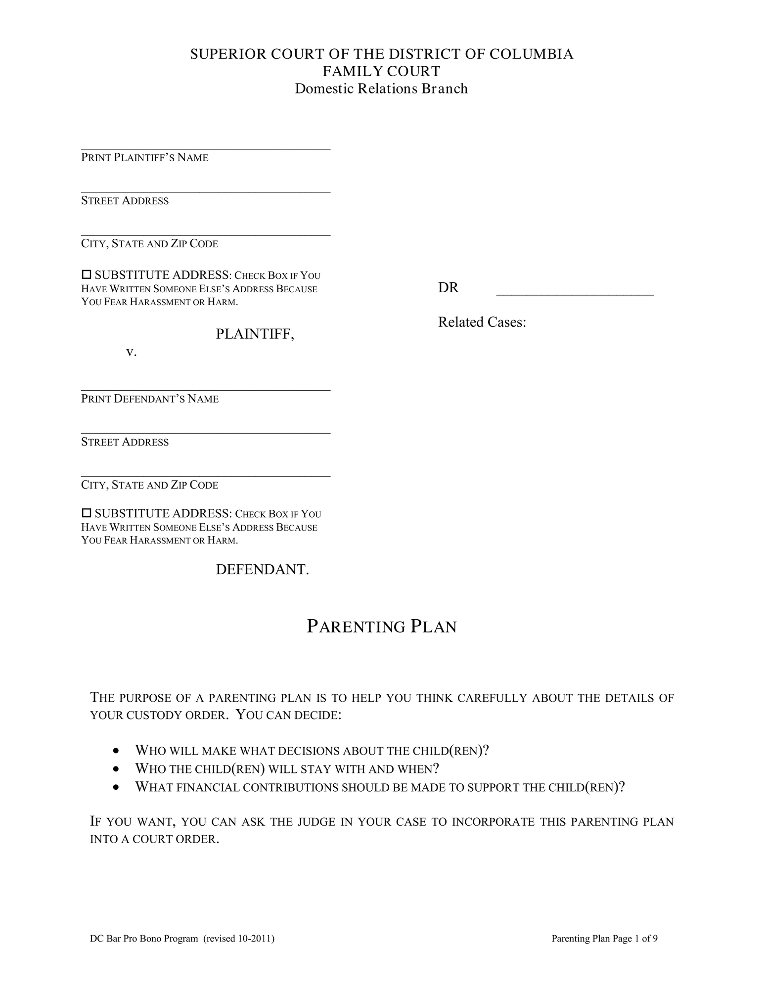 Parenting Plan thumbnail