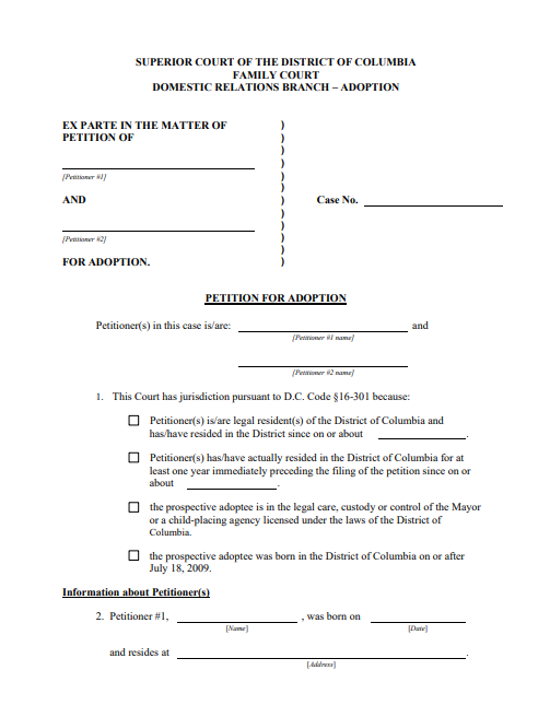 Petition for Step-Parent Adoption