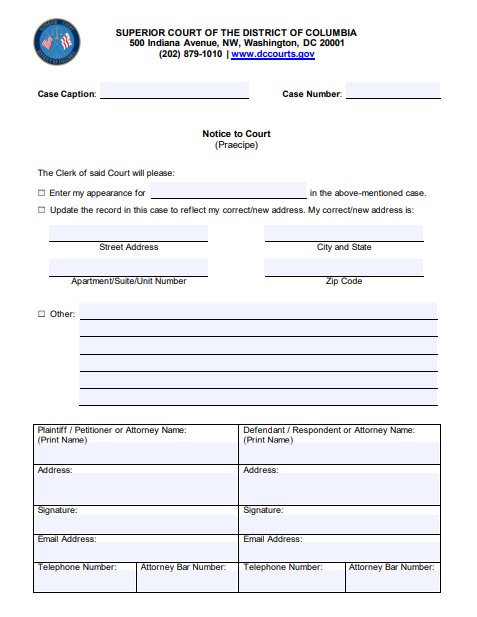 Notice to Court Thumbnail Image