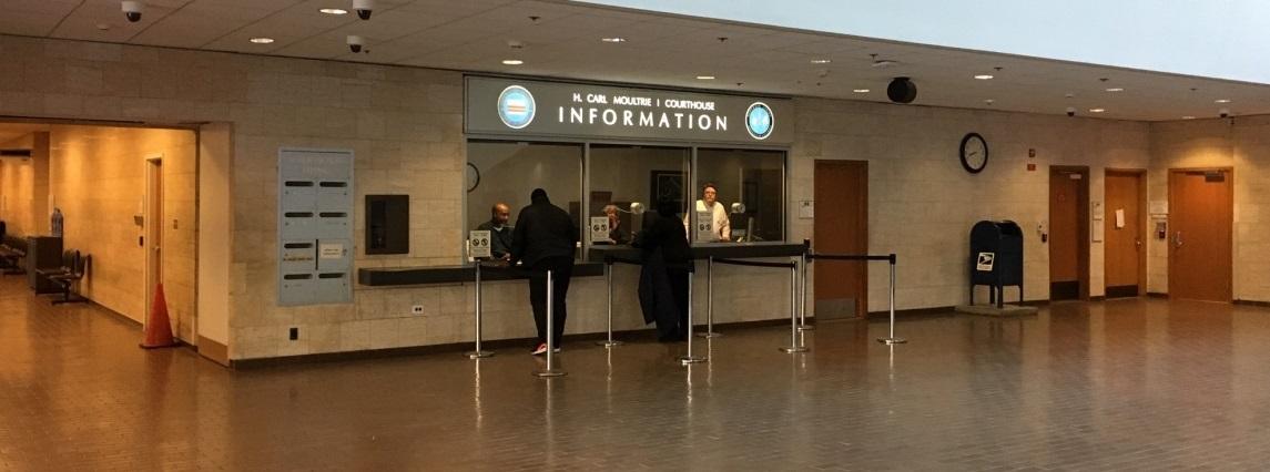 Information Desk at Moultrie Courthouse, 500 Indiana Ave., NW
