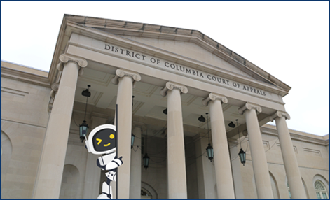 AI bot outside the DC Court of Appeals.